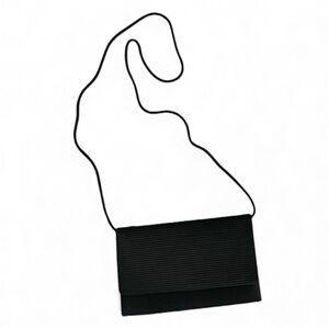 Vintage Satin Bag Ribbed Black Crossbody Clutch Classic‎ Cocktail